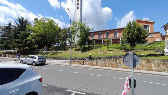 La escena de la persecución poilicial se rodó frente a la iglesia de San Antonio en Gallarta / E. Zunzunegi La escena de la persecución poilicial se rodó frente a la iglesia de San Antonio en Gallarta