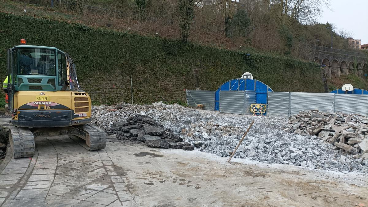 Estado de las obras en la zona de Ondartxo