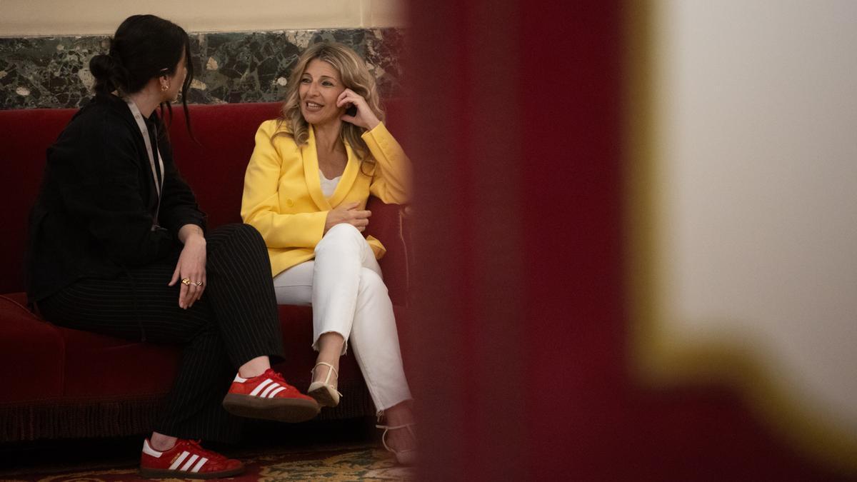 Yolanda Díaz, hoy en el Congreso de los Diputados.