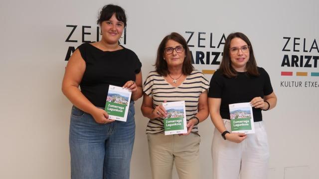 Pozo, Gonzalez eta Santamaria, aurkezpenaren ondoren.