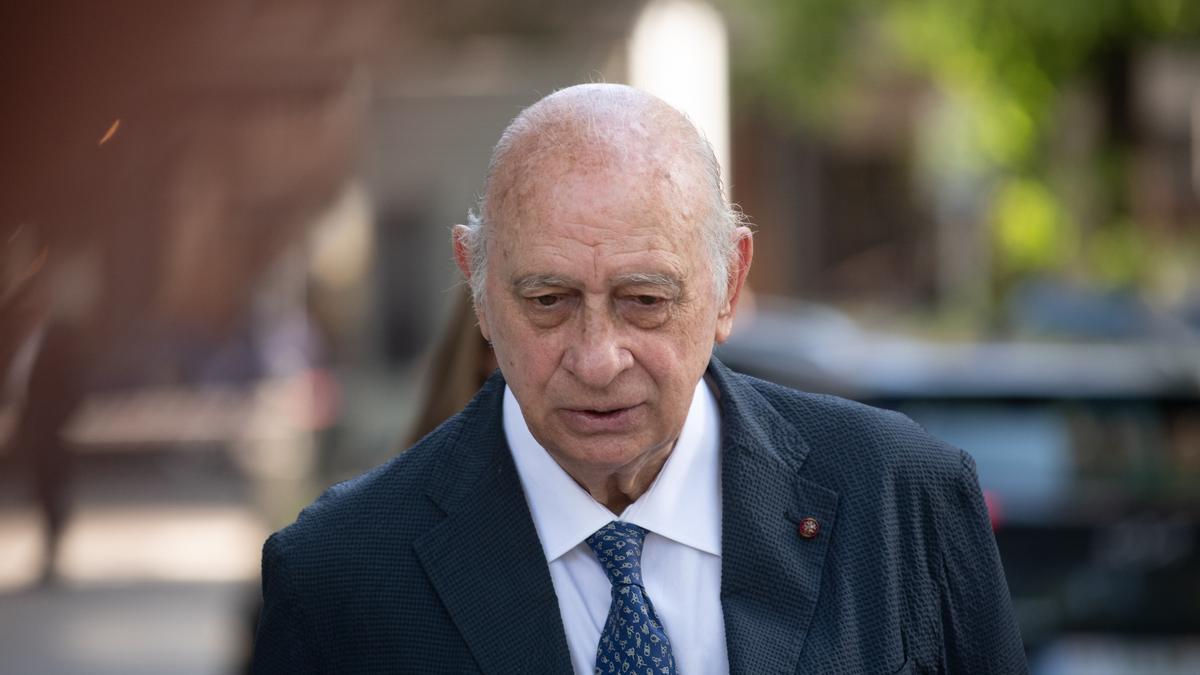 El exministro de Interior Jorge Fernández Díaz a su llegada a la Audiencia Nacional.