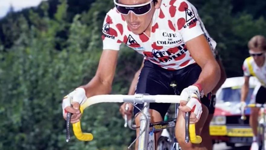 Lucho Herrera, durante su participación en La Vuelta.