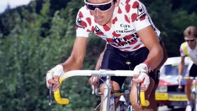 Lucho Herrera, durante su participación en La Vuelta.