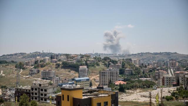 Imagen de archivo de un ataque de Israel contra Líbano.