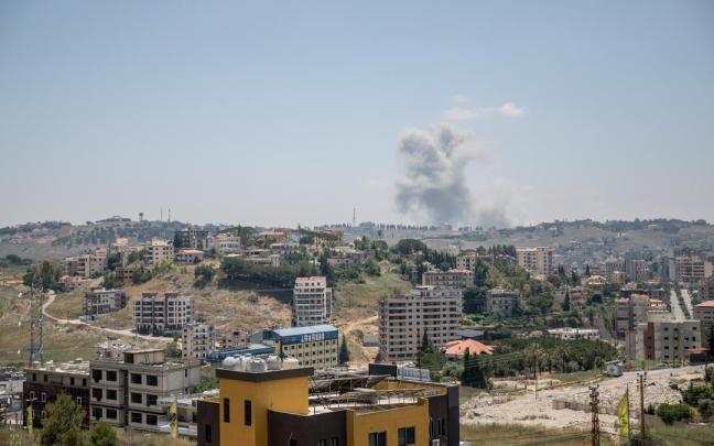 Imagen de archivo de un ataque de Israel contra Líbano.