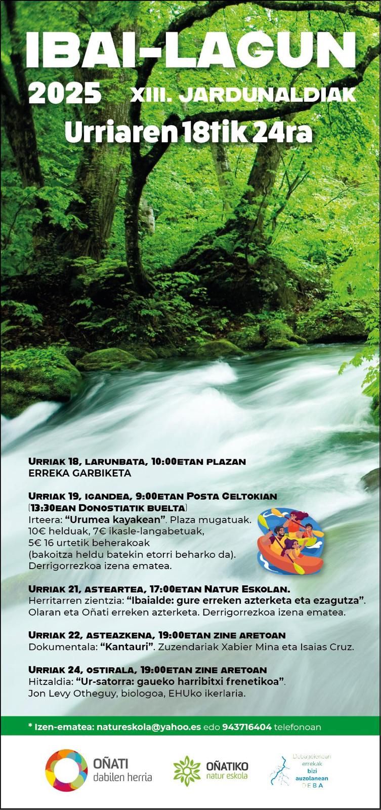 Programa completo de las jornadas Ibai-Lagun.