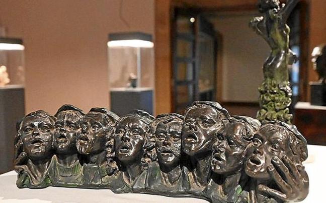 Escultura de un ochote, expuesta en la muestra.