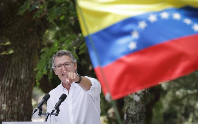 Feijóo, en el acto político que ha celebrado este sábado. / EFE Feijóo, en el acto político que ha celebrado este sábado.
