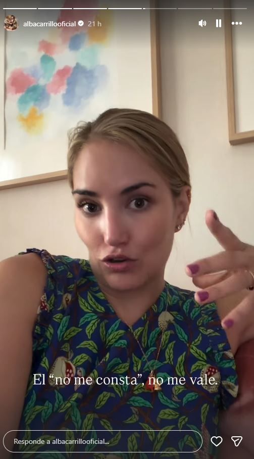 Alba Carrillo critica a las personas morosas con Hacienda