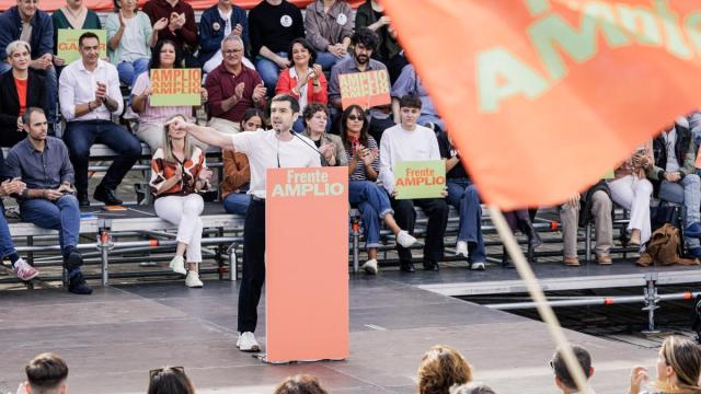 El ministro de Consumo y Agenda 2030, Pablo Bustinduy, durante el acto de presentación de su candidatura a las elecciones generales del 29-N.