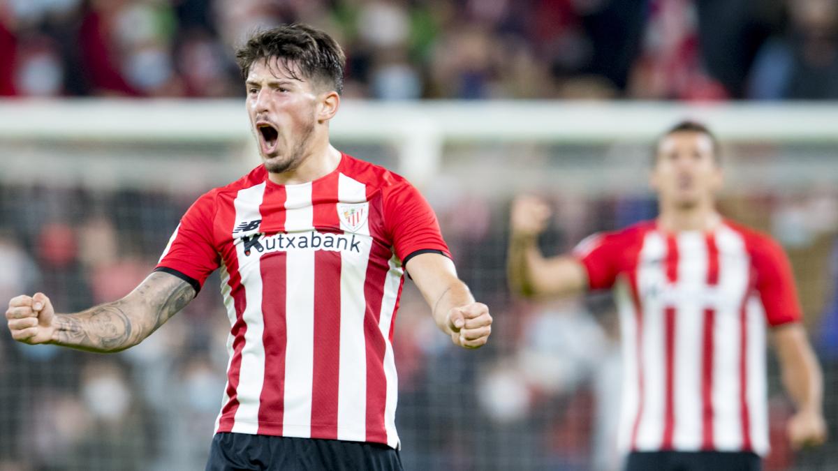 Unai Vencedor celebrando un gol con el Athletic. Foto: Athletic Club