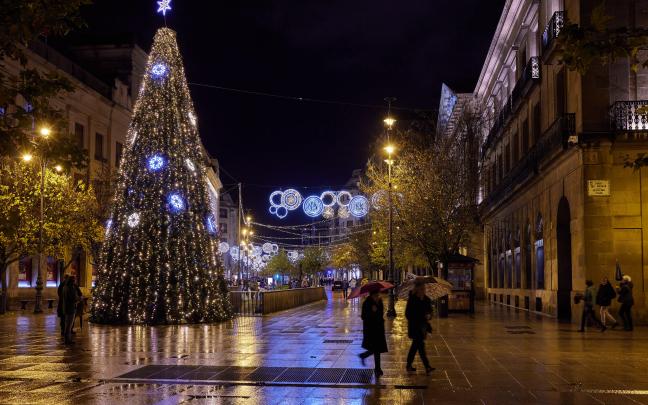 Luces navideñas de Iruña. Fotos: Ayuntamiento de Pamplona