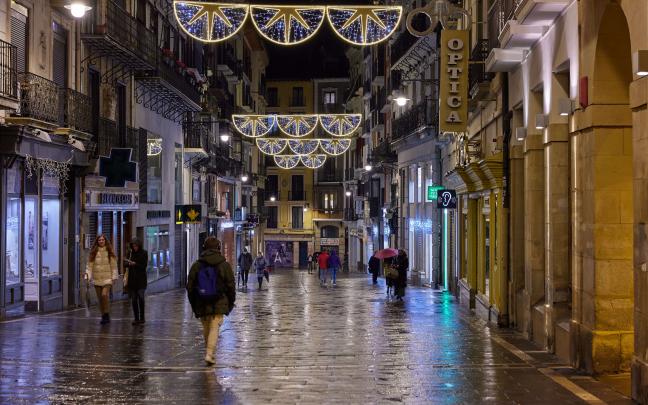 Luces navideñas de Iruña. Fotos: Ayuntamiento de Pamplona