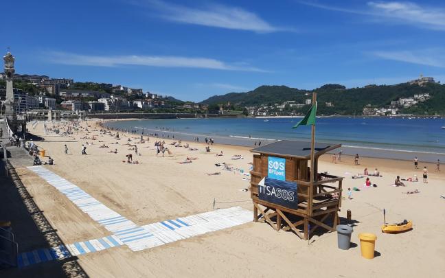 Imagen de archivo de la playa de La Concha