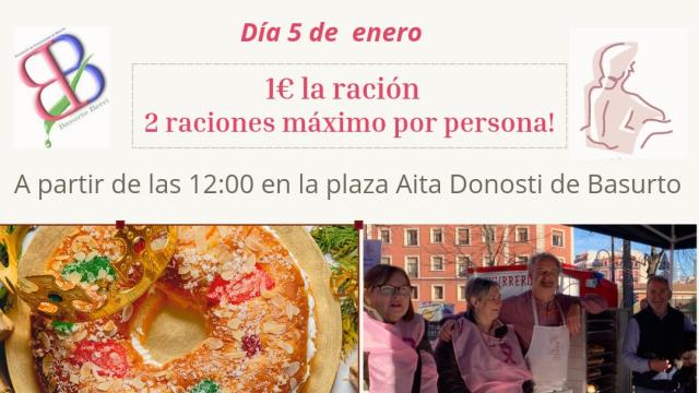 Este mediodía en Basurto Roscón Solidario en favor de Acambi