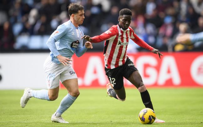 Adama Boiro ante el Celta en Balaídos / Athletic Club