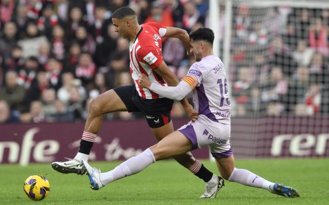 Maroan Sannadi en su debut con el Athletic frente al Girona. Foto: Athletic Club