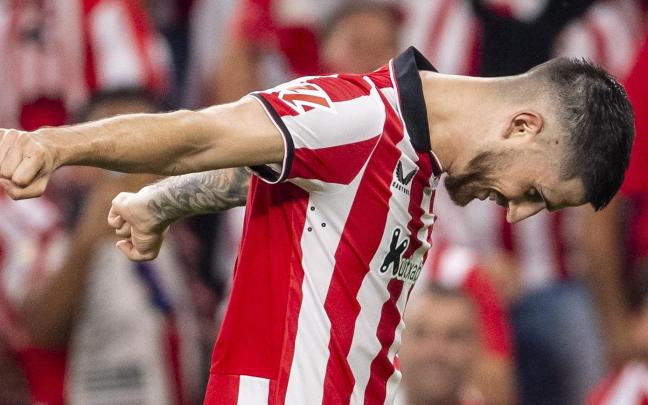 Oihan Sancet celebrando su gol frente al Rayo Vallecano / Athletic Club
