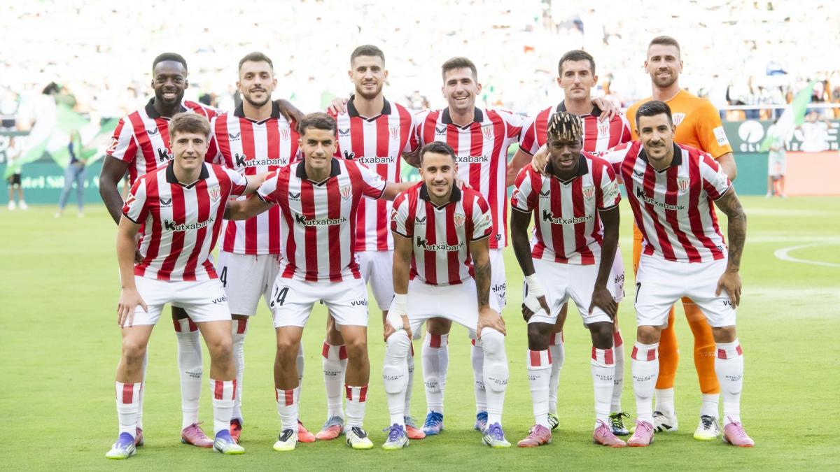 En imagen el once que presentó Valverde para derrotar ayer el Betis y sumar el tercer triunfo liguero del curso. / ATHLETIC CLUB