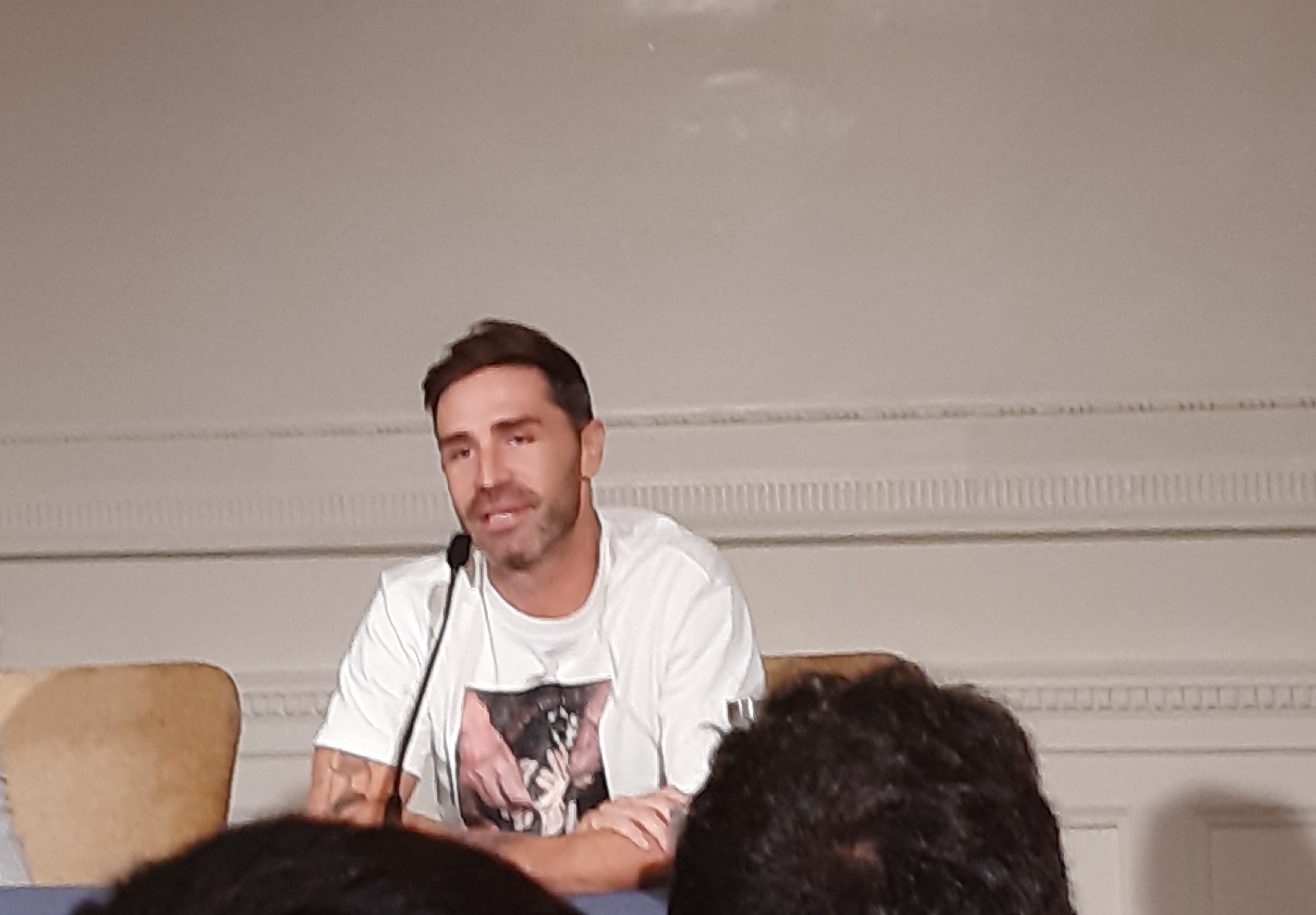 Yeray Álvarez durante la rueda de prensa de esta tarde