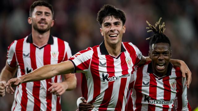 Alejandro Rego celebra su primer gol con el Athletic / Athletic Club