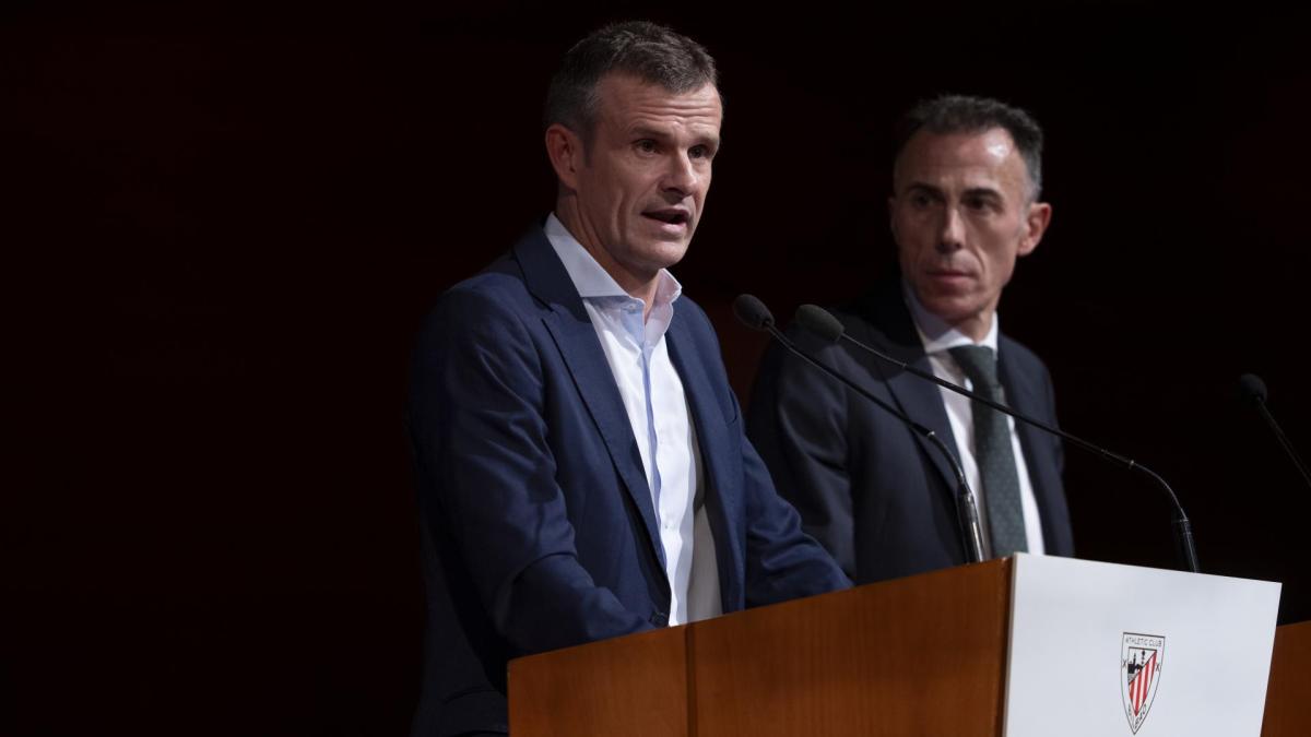 Jon Uriarte durante la Asamblea de Socios / Athletic Club