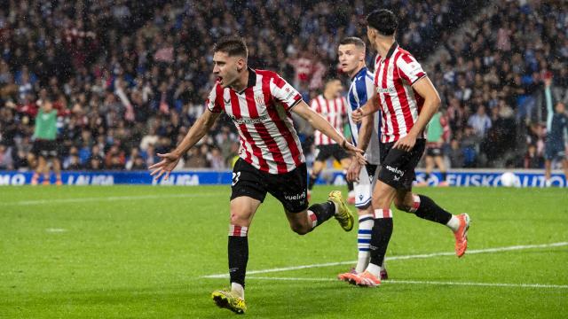 El gol de Robert Navarro no sirvió para sacar un resultado de provecho en el mal partido de Anoeta. / ATHLETIC CLUB