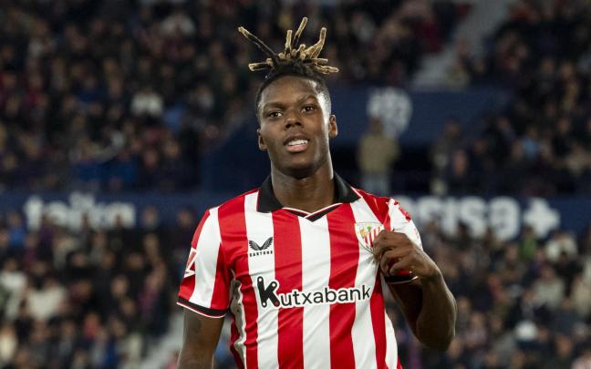 Nico Williams celebra su gol ante el Levante / Athletic Club
