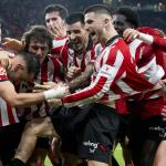 El Athletic celebra el tanto de Berenguer ante el Atlético de Madrid / Athletic Club