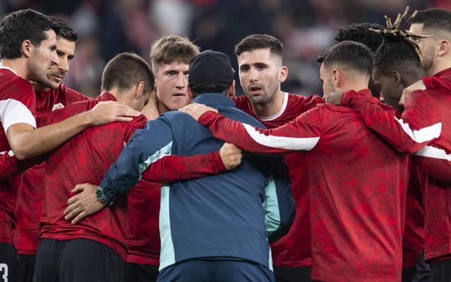 La concentración colectiva fue absoluta para tutear y arrebatar un valioso empate el PSG. / ATHLETIC CLUB