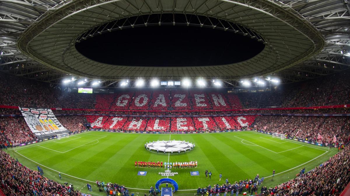 Imagen del Athletic-PSG de Champions League de este año. Foto: Athletic Club
