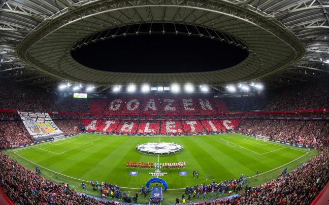 Imagen del Athletic-PSG de Champions League de este año. Foto: Athletic Club