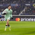 Nico Serrano celebra su gol en Champions League / Athletic Club