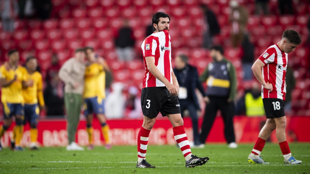 Varios jugadores del Athletic tras el partido frente al Villarreal / Athletic Club