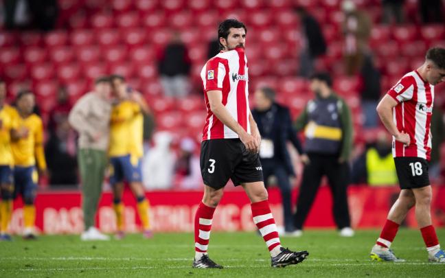 Varios jugadores del Athletic tras el partido frente al Villarreal / Athletic Club