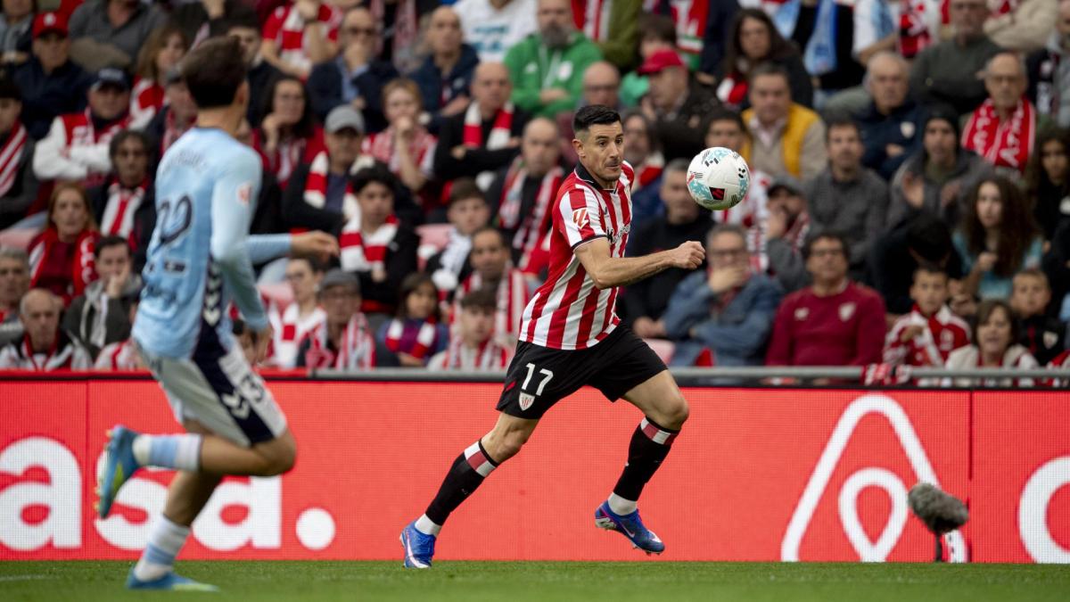 Yuri Berchiche durante el partido ante el Celta / Athletic Club