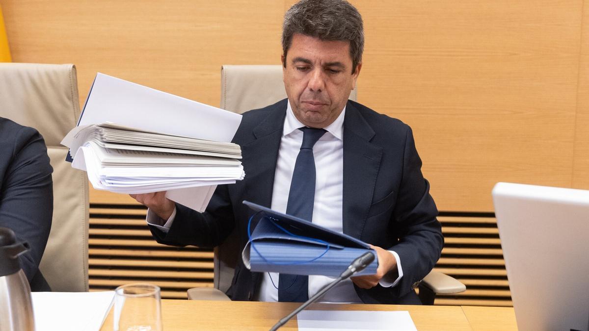 Mazón, ante la comisión de investigación del Congreso por la gestión de la Dana