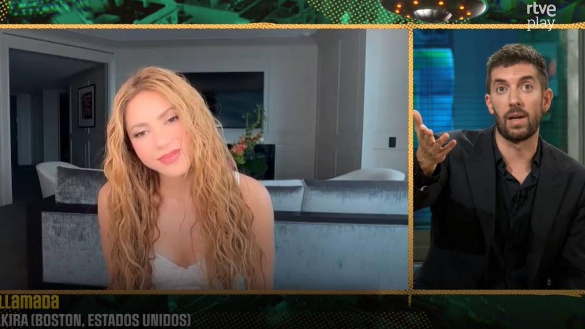 Shakira conecta en directo con David Broncano