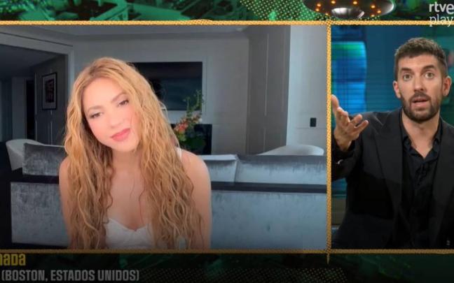 Shakira conecta en directo con David Broncano