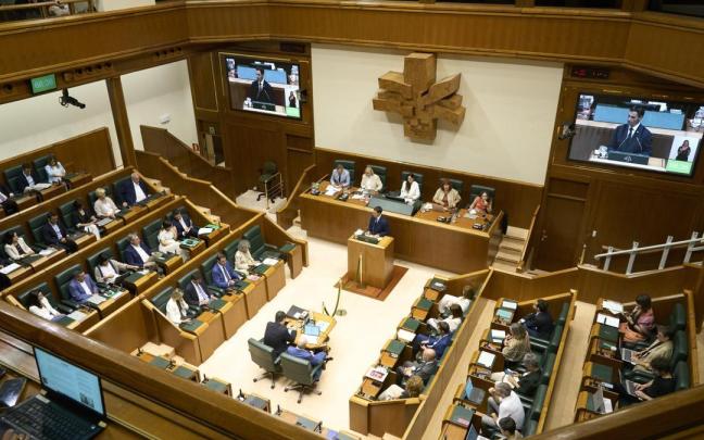Imagen de un pleno en el Parlamento Vasco.