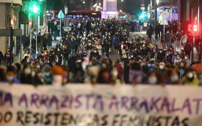 Manifestación del movimiento feminista.