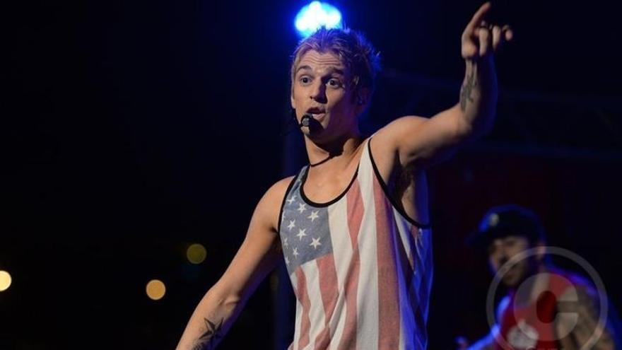 Aaron Carter durante un concierto en Los Ángeles.