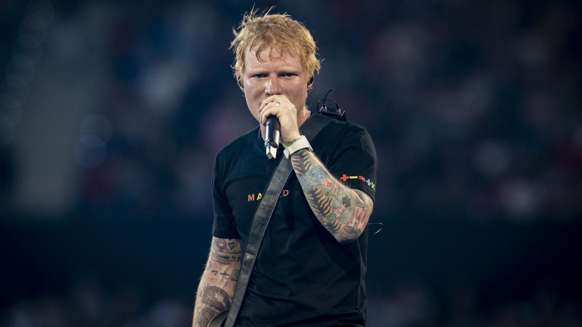 Ed Sheeran, durante uno de sus conciertos.