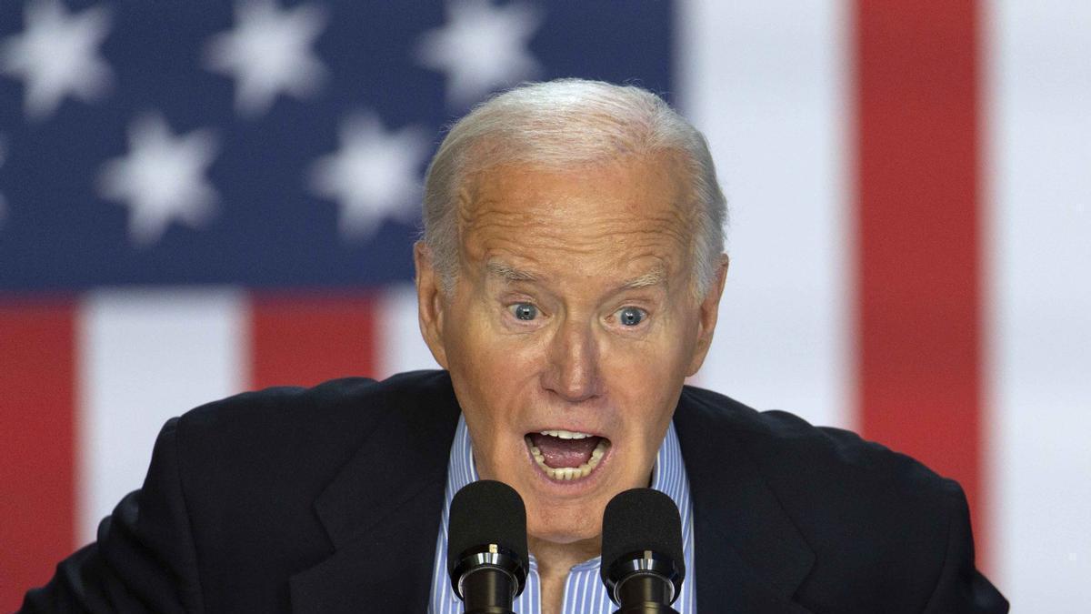 Joe Biden durante un acto para captar fondos para su campaña electoral.