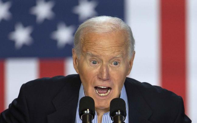 Joe Biden durante un acto para captar fondos para su campaña electoral.