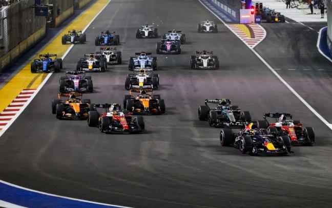 Imagen de la salida del Gran Premio de Singapur.