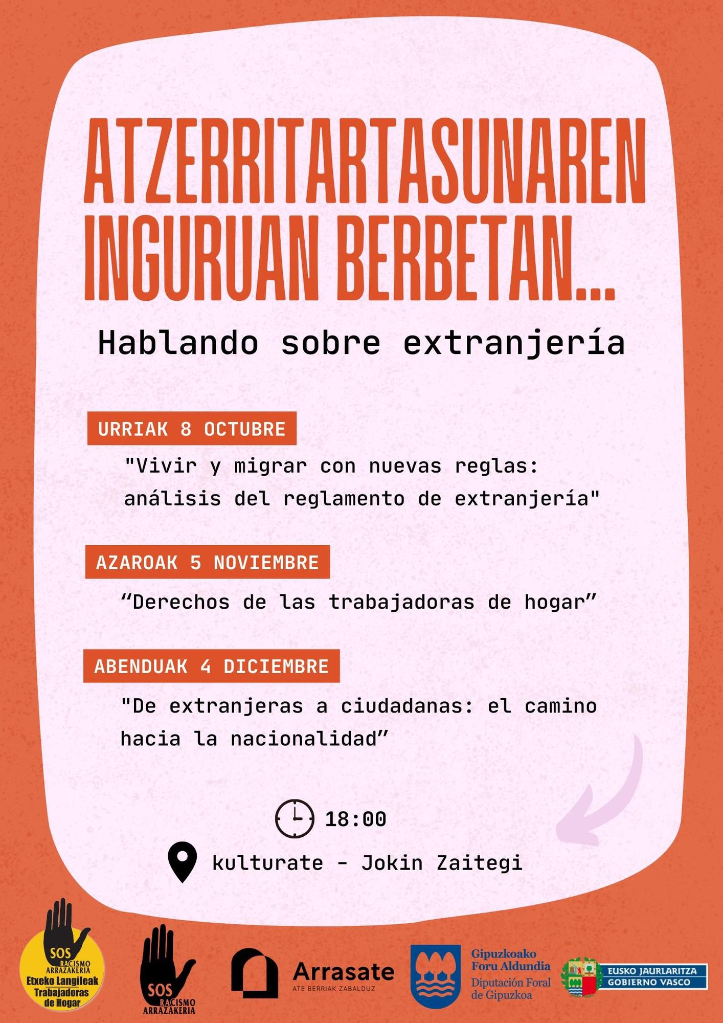 Cartel que anuncia las tres sesiones programadas.