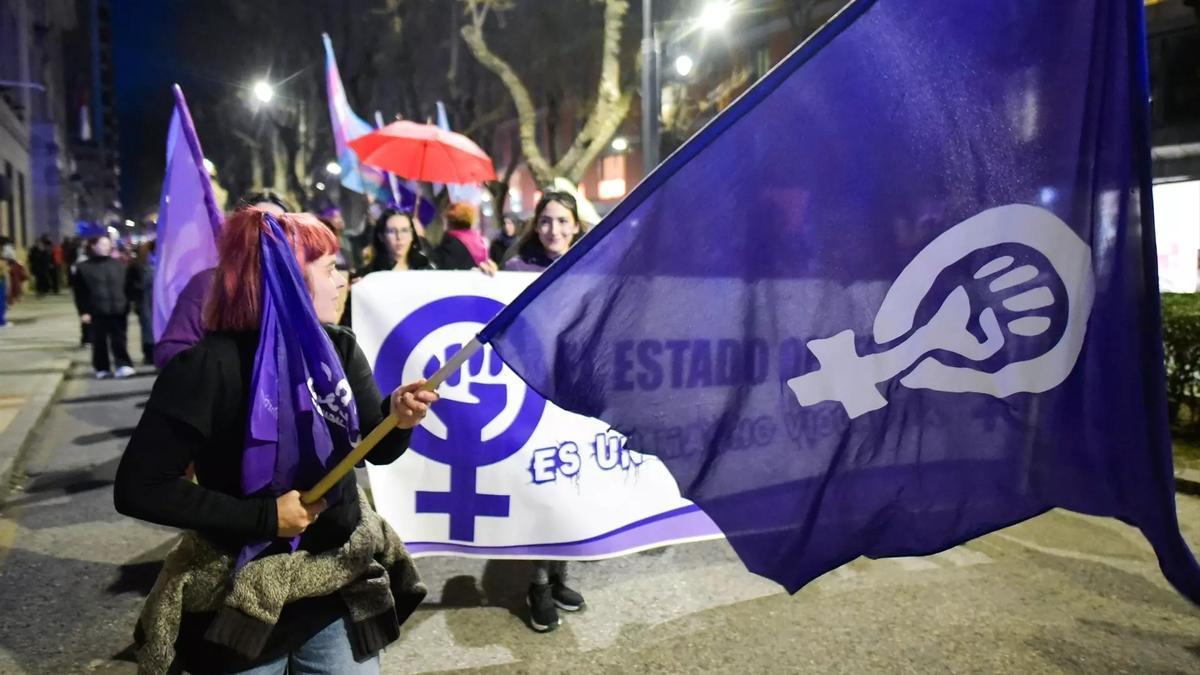 Imagen de una manifestación convocada por colectivos feministas