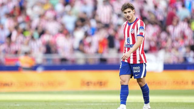 El jugador del Atlético de Madrid, Julián Álvarez, durante el encuentro en que se produjeron las presuntas agresiones