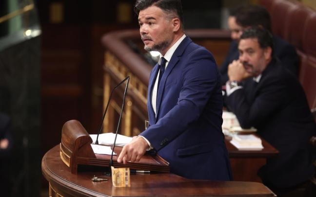 Gabriel Rufián, durante una sesión del Congreso de los Diputados